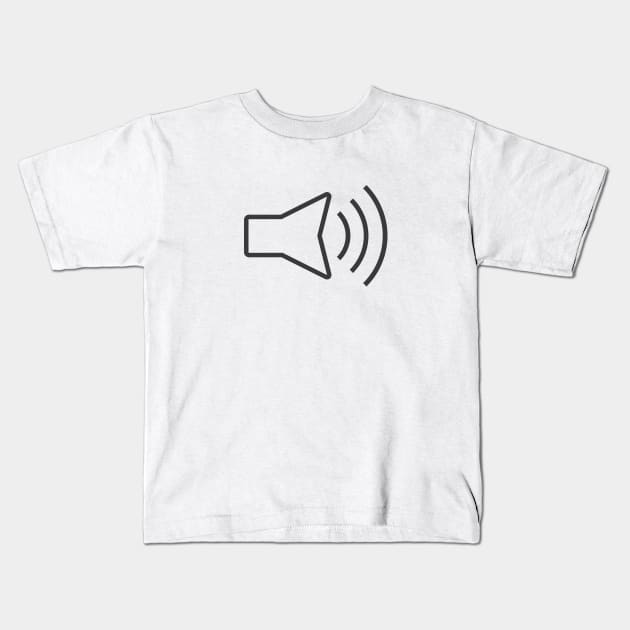 Volume Control Kids T-Shirt by THP Creative